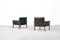 Modell 500 Sessel aus Palisander & gealtertem schwarzem Leder von Hans Olsen für CS Møbler, 2 . Set 2