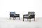 Modell 500 Sessel aus Palisander & gealtertem schwarzem Leder von Hans Olsen für CS Møbler, 2 . Set 4