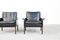 Modell 500 Sessel aus Palisander & gealtertem schwarzem Leder von Hans Olsen für CS Møbler, 2 . Set 6