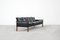 Sofa in Rosewood & Aged Black Leather by Hans Olsen for Cs Møbler, 1960s 4