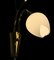 Lampada da parete vintage in ottone con coppe in vetro opalino, anni '50, Immagine 2