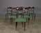 Dining Chairs with Green Seat, 1950, Set of 6 1