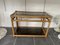 Vintage TV Cabinet in Rattan and Glass, 1950 1