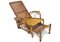 Britischer Stuhl im Kolonialstil aus Bambus & Rohrgeflecht mit Ausziehbarer Fußstütze, 1890er 1