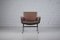 Fauteuil Vintage en Cuir Marron, 1950s 1