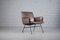 Vintage Lounge Chair in Brown Leather, 1950s, Image 3