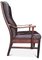 Danish Lounge Chair in Stained Beech and Brown Leather from Farstrup Møbler, 1970s, Image 5