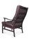 Danish Lounge Chair in Stained Beech and Brown Leather from Farstrup Møbler, 1970s, Image 2