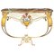 Vintage Console Table in Gilded and Lacquered Iron, 1950, Image 1