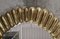 Mid-Century Italian Oval Murano Gold Art Glass and Brass Wall Mirror, 2000, Image 4