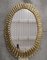 Mid-Century Italian Oval Murano Gold Art Glass and Brass Wall Mirror, 2000 8