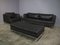 Valdichienti Living Room Set in Anthracite Leather, 1970, Set of 3, Image 1