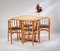 Mid-Century Swedish Table and Chairs in Beech, 1950s, Set of 5, Image 4
