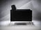 Italian Volo Black Leather Lounge Chair with Floating Button Detail by Florence Knoll Bassett for Knoll International, 2006, Image 3