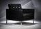 Italian Volo Black Leather Lounge Chair with Floating Button Detail by Florence Knoll Bassett for Knoll International, 2006 2