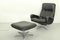 DS231 James Bond High Back Swivel Chair and Ottoman by De Sede, Switzerland, 1960s, Set of 2 1