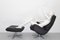 DS231 James Bond High Back Swivel Chair and Ottoman by De Sede, Switzerland, 1960s, Set of 2 2
