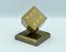 Mid-Century Dice Paperweight in Brass, 1970s, Image 1