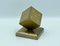 Mid-Century Dice Paperweight in Brass, 1970s, Image 2