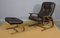 Reclining Armchair with Footrest, 1970, Set of 2 1