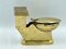 Art Deco Handcrafted Brass Ashtray and Match Box Holder, 1930s 2