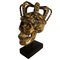 Skull Sculpture with Gold Crown on Base 7