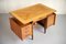 Französischer Schreibtisch aus Eichenholz, 1950 5
