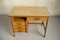 French Oak Desk with Leather-Wrapped Handles, 1950, Image 5