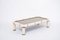 Large White Ceramic and Brass Coffee Table by Tommaso Barbi, 1970s 3