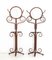 Art Nouveau Bentwood & Beech Stands with Mirrors in the style of Thonet or Kohn, 1900s, Set of 2, Image 1