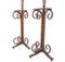 Art Nouveau Bentwood & Beech Stands with Mirrors in the style of Thonet or Kohn, 1900s, Set of 2 7