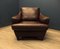 Stately Armchair in Brown Leather by Italsofa, 1970s 2