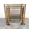 Italian Stackable Tables in Brass, 1960s, Set of 3 1