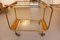 Vintage Service Cart in Brass, 1940s, Image 1