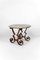 French Art Deco Pedestal Table in Marble and Wrought Iron, 1940 2