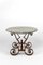 French Art Deco Pedestal Table in Marble and Wrought Iron, 1940 5