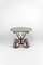 Mesa pedestal francesa Art Déco de mármol y hierro forjado, 1940, Imagen 20