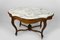 French Napoleon III Violin Table in Walnut and White Marble, 1880 8