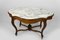 French Napoleon III Violin Table in Walnut and White Marble, 1880, Image 8