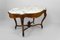French Napoleon III Violin Table in Walnut and White Marble, 1880, Image 2