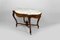 French Napoleon III Violin Table in Walnut and White Marble, 1880, Image 3