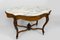 French Napoleon III Violin Table in Walnut and White Marble, 1880, Image 7