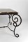 French Art Deco Side Table in Wrought Iron and Marble Top, 1940, Image 17