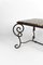 French Art Deco Side Table in Wrought Iron and Marble Top, 1940 16