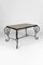 French Art Deco Side Table in Wrought Iron and Marble Top, 1940 5