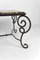 French Art Deco Side Table in Wrought Iron and Marble Top, 1940, Image 14