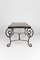 French Art Deco Side Table in Wrought Iron and Marble Top, 1940, Image 8