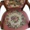 French Louis XV Upholstered Needlework Armchair with Ottoman, Set of 2 6