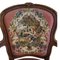 French Louis XV Upholstered Needlework Armchair with Ottoman, Set of 2 5