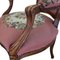 French Louis XV Upholstered Needlework Armchair with Ottoman, Set of 2 4